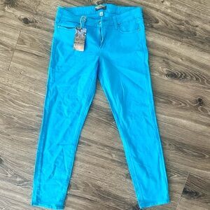 NWT PAIGE Women's Skinny Jeans in Bright Blue